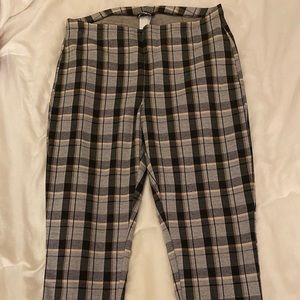 Thick plaid work leggings